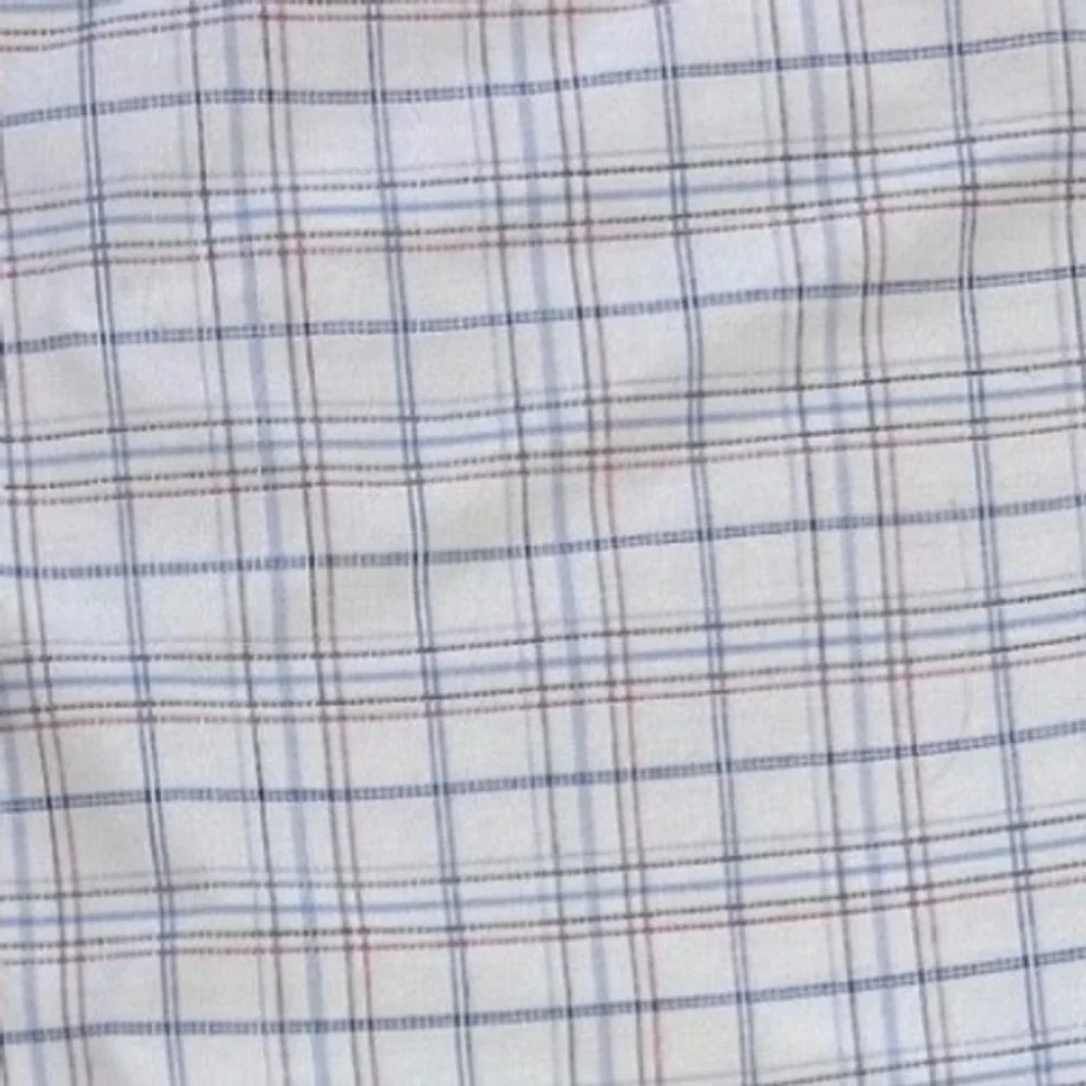 Banana Republic Mens Non-Iron Tailored Slim Fit Plaid Button Down Shirt Blue M